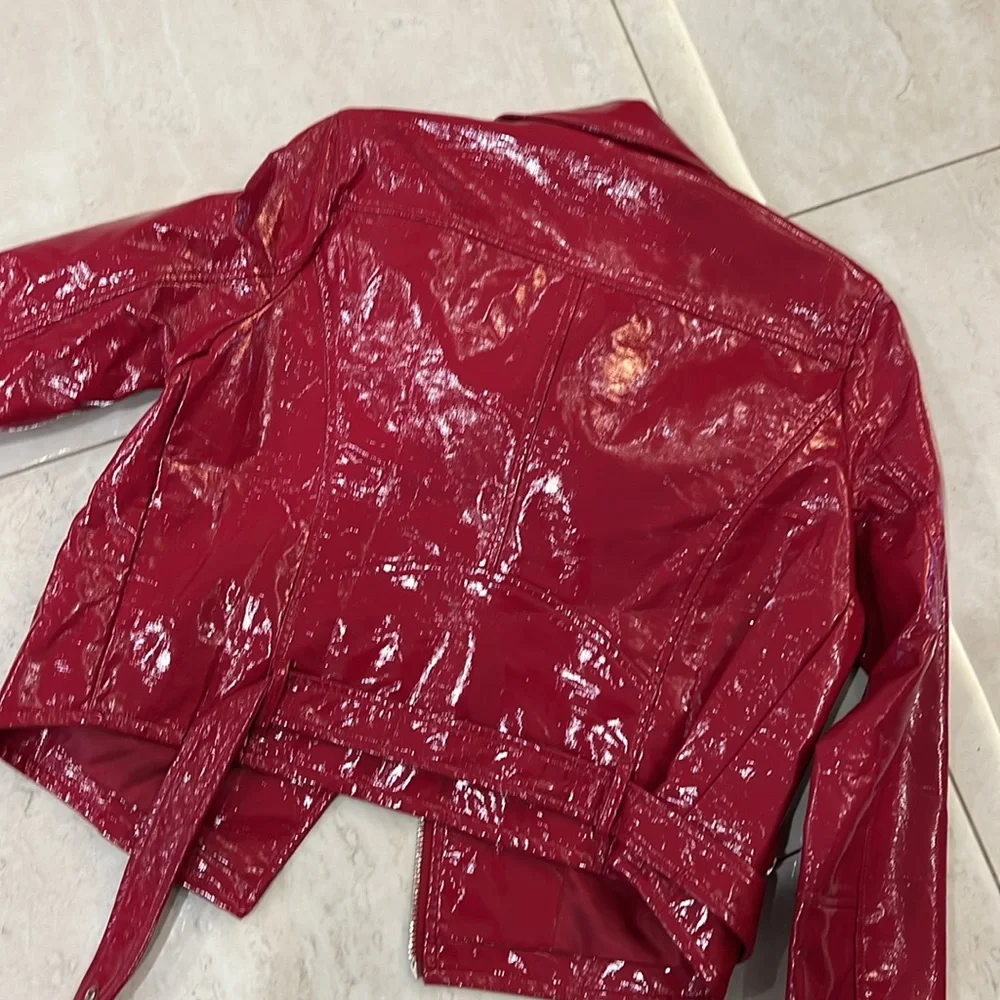 Hot pink motorcycle jacket - Picture 5 of 8